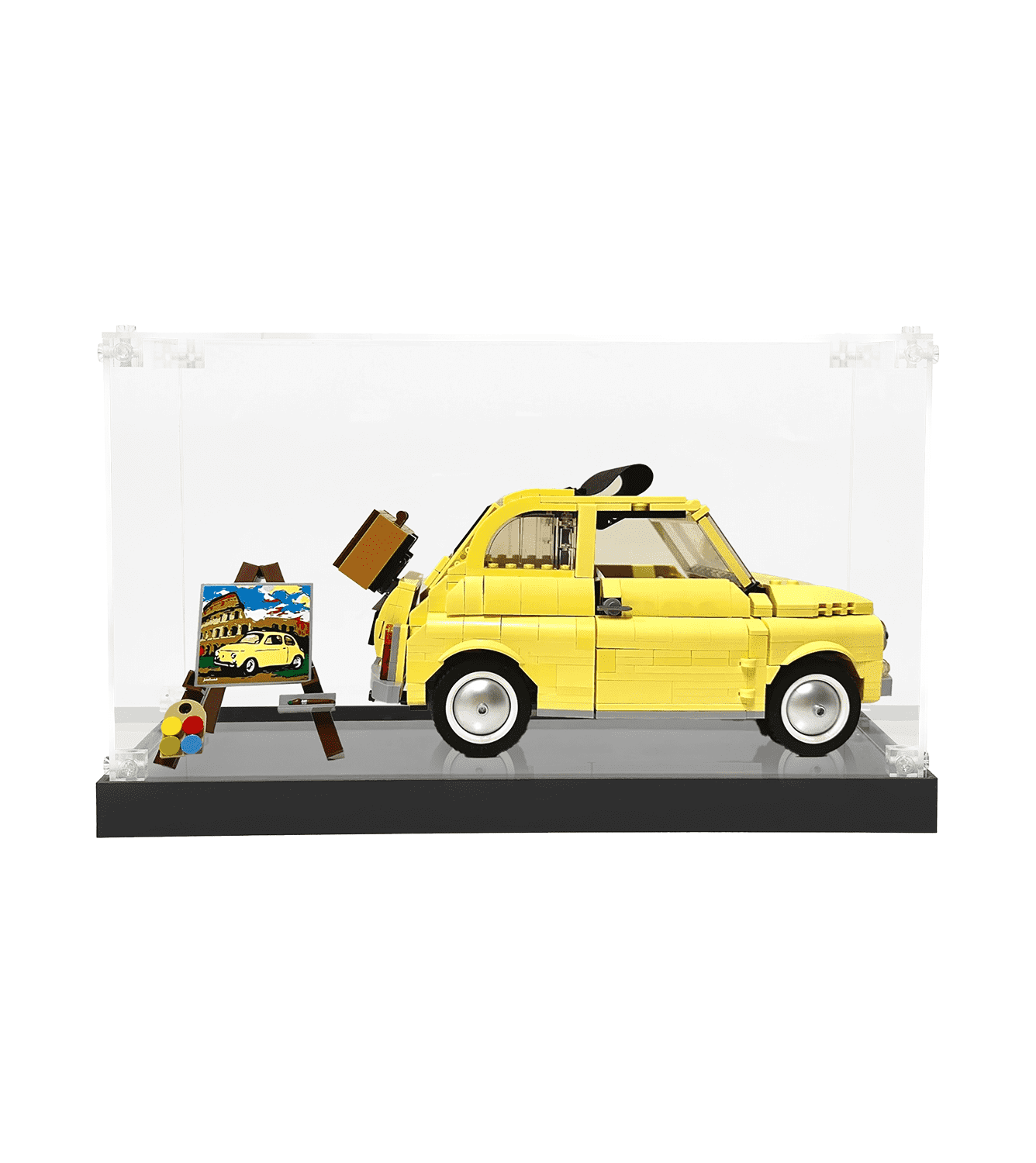 LEGO Creator Expert Fiat 500 10271 Display Case - Protective Showcase for LEGO Model Car Collection - Perfect for Home Decoration & Gift Giving