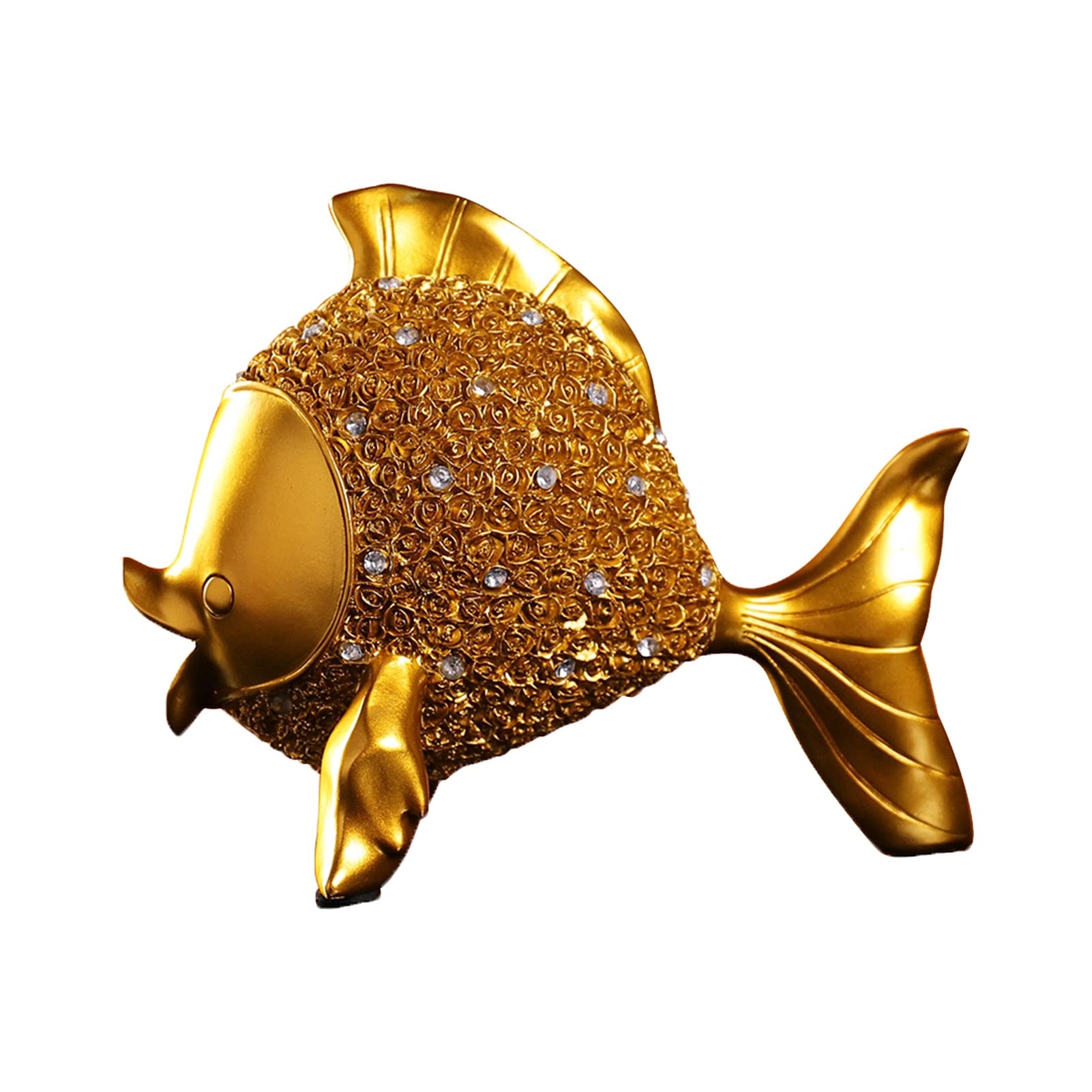 Cute Resin Goldfish Statue - Modern Art Desktop Decoration for Home, Office, Hotel, Bar & Coffee Shop - Perfect Gift & Living Room Ornament