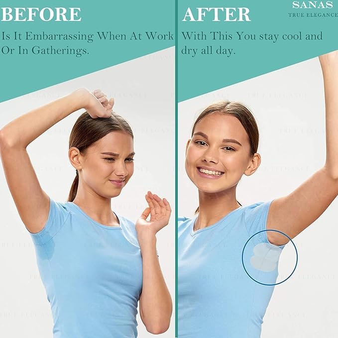Veniza Disposable Underarm Sweat Pads - Highly Absorbent Cotton Pads for Men & Women | Invisible Shoulder Strap | Anti-Allergic & Antibacterial | Odor Control | Unisex Protection for Workouts, Office & Daily Activities