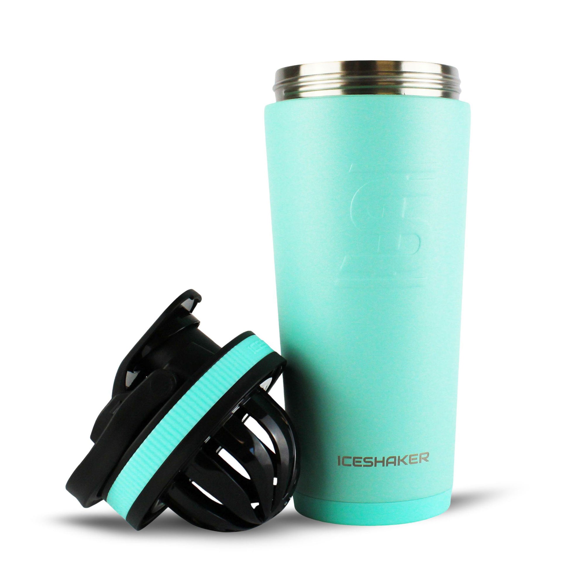 Premium Stainless Steel Ice Shaker Bottle - Leakproof Protein Shaker for Gym, Workouts & Travel - BPA-Free Fitness Water Bottle with Mixing Ball - Ideal for Protein Powder, Pre-Workout & Smoothies