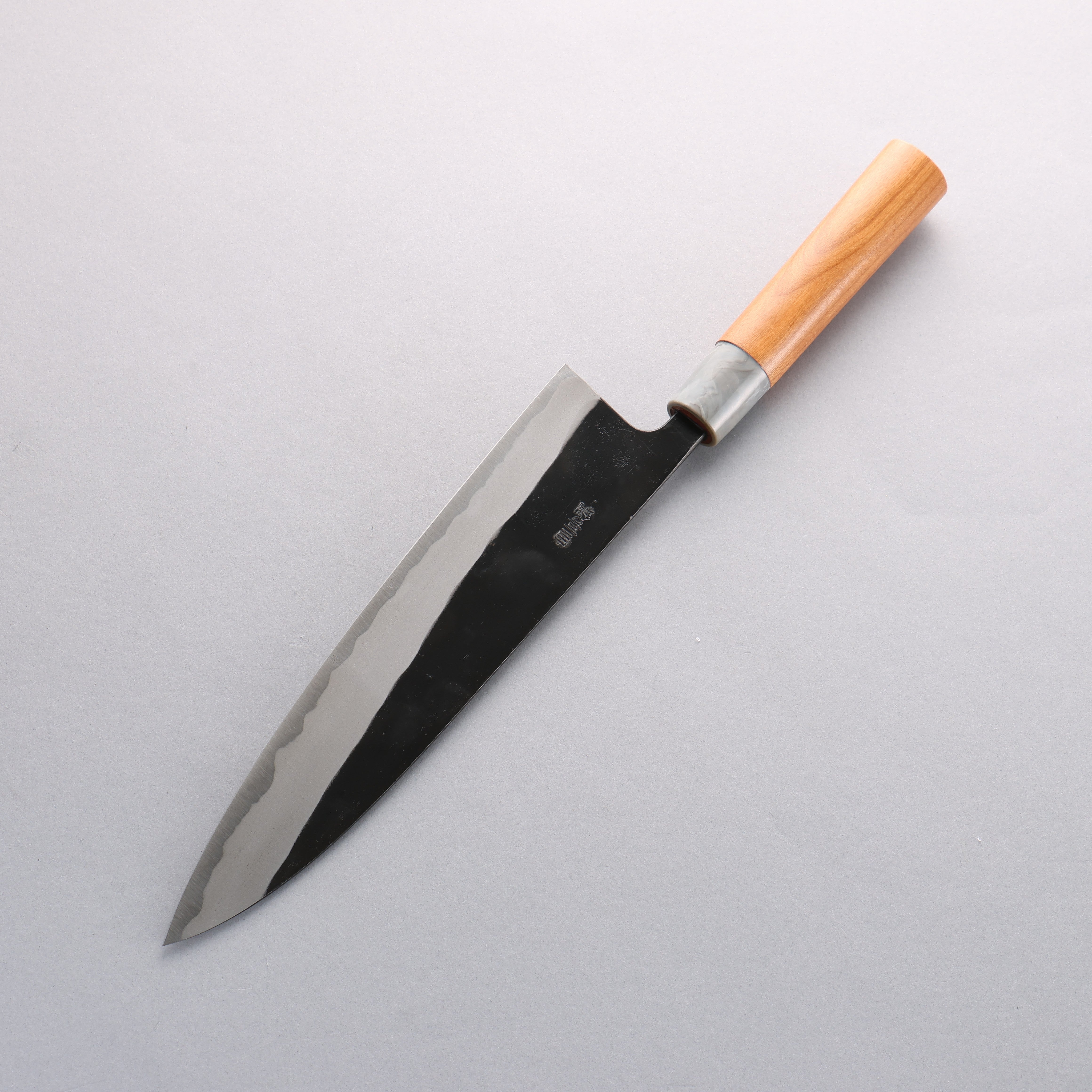 Premium Nao Yamamoto White Steel No.2 Kurouchi Gyuto Chef Knife 240mm - Japanese Cherry Wood Handle - Professional Kitchen Knife for Sushi, Meat Cutting & Vegetable Chopping