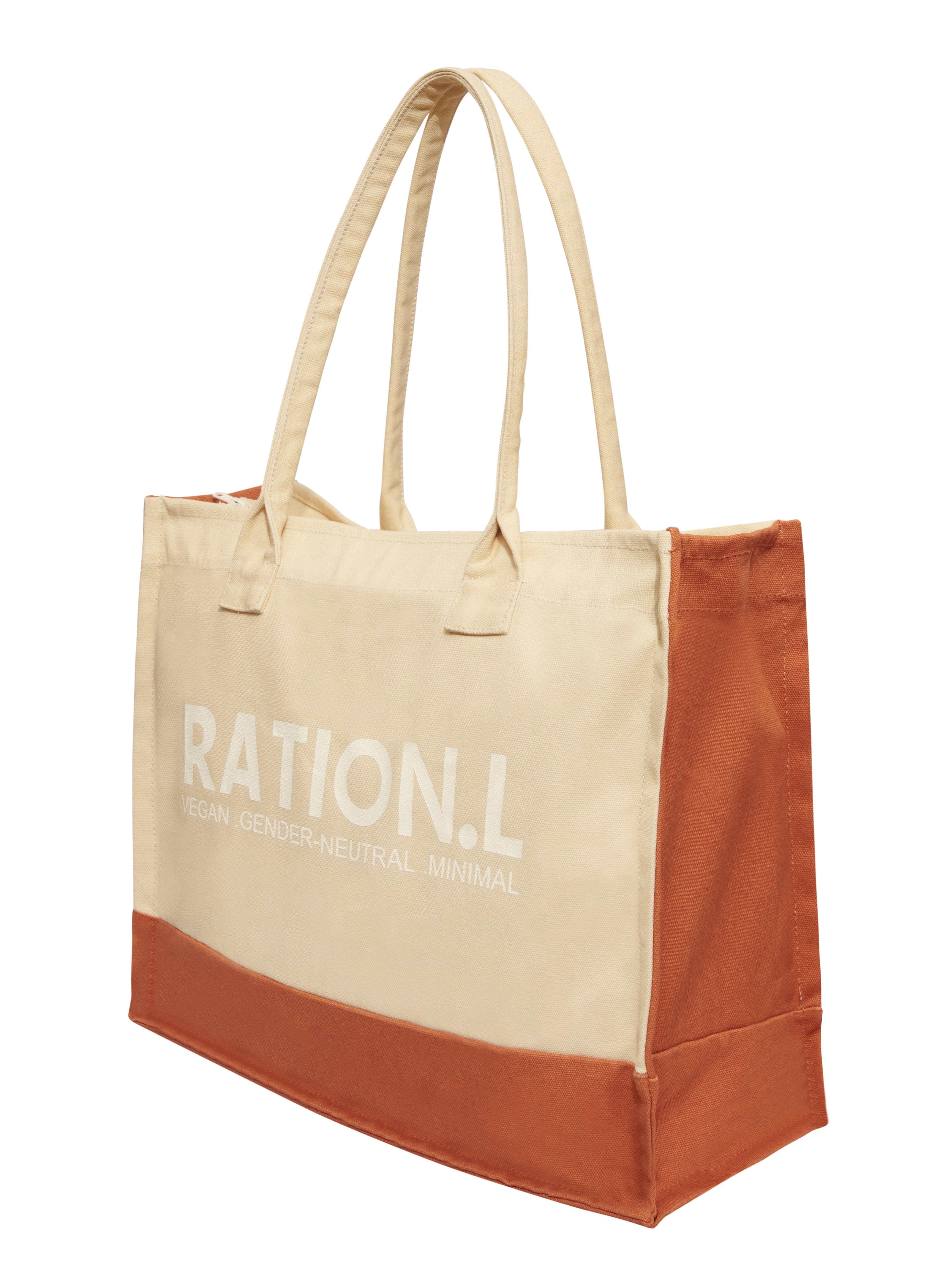 Respect Unisex Organic Cotton Tote Bag - Eco-Friendly Reusable Shopping Bag for Groceries, Beach & Work | Beige & Red