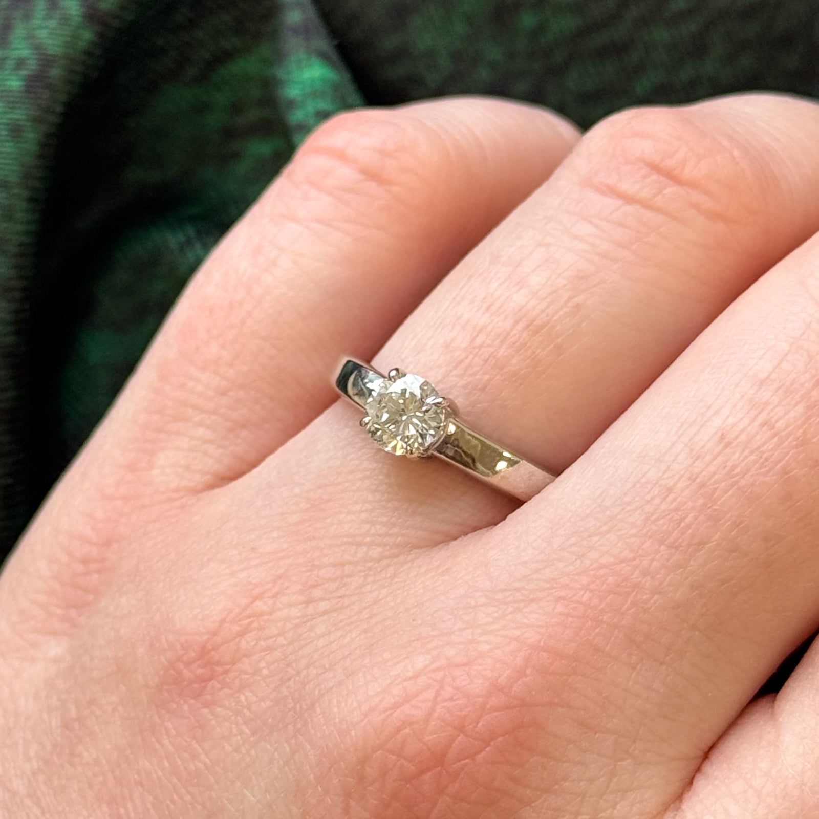 GIA Certified Diamond Engagement Ring - 0.53ct Round Cut Solitaire in Size 6.50 | 100 Ways to Propose | Perfect for Anniversaries, Valentine's Day & Romantic Surprises