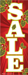 Vinyl Window Sign - Holiday Sale Decoration for Retail Stores & Businesses | Weatherproof Advertising Display for Seasonal Promotions