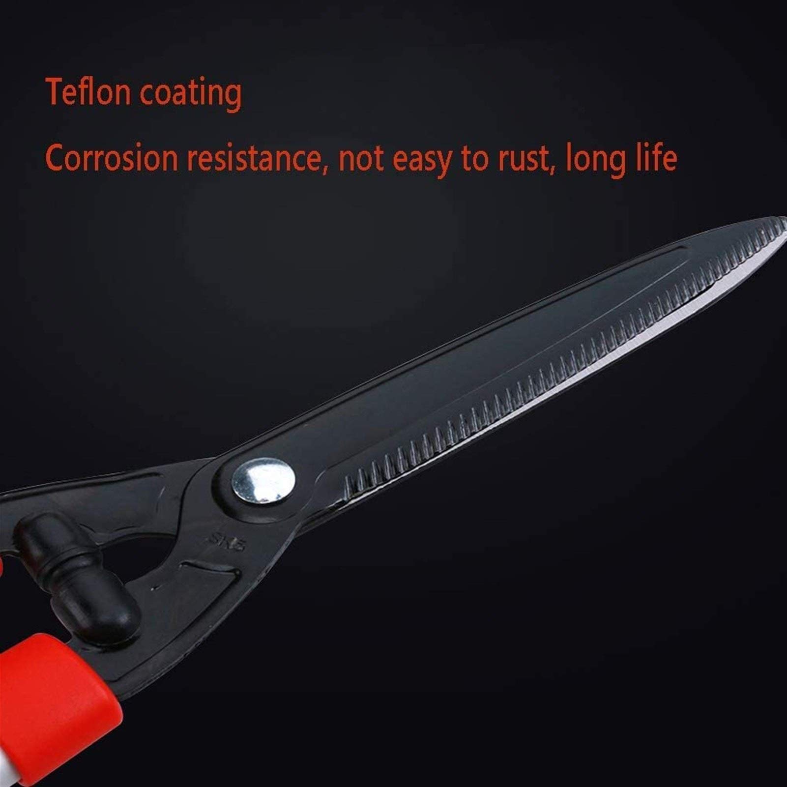 TONZN Long Hedge Shears - Ergonomic SK-5 Steel Garden Pruning Shears with Rubber Handles (620-810mm) - Perfect for Trimming Bushes, Hedges & Shrubs in Your Backyard