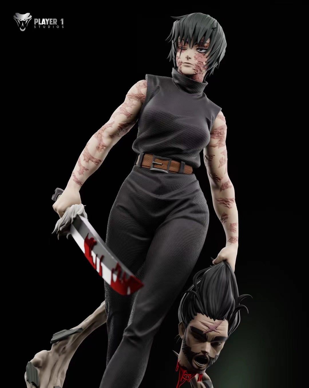Player 1 Studio Zenin Maki Anime Figure - Premium Collectible Statue for Jujutsu Kaisen Fans | Perfect for Display, Cosplay, and Anime Merch Collections