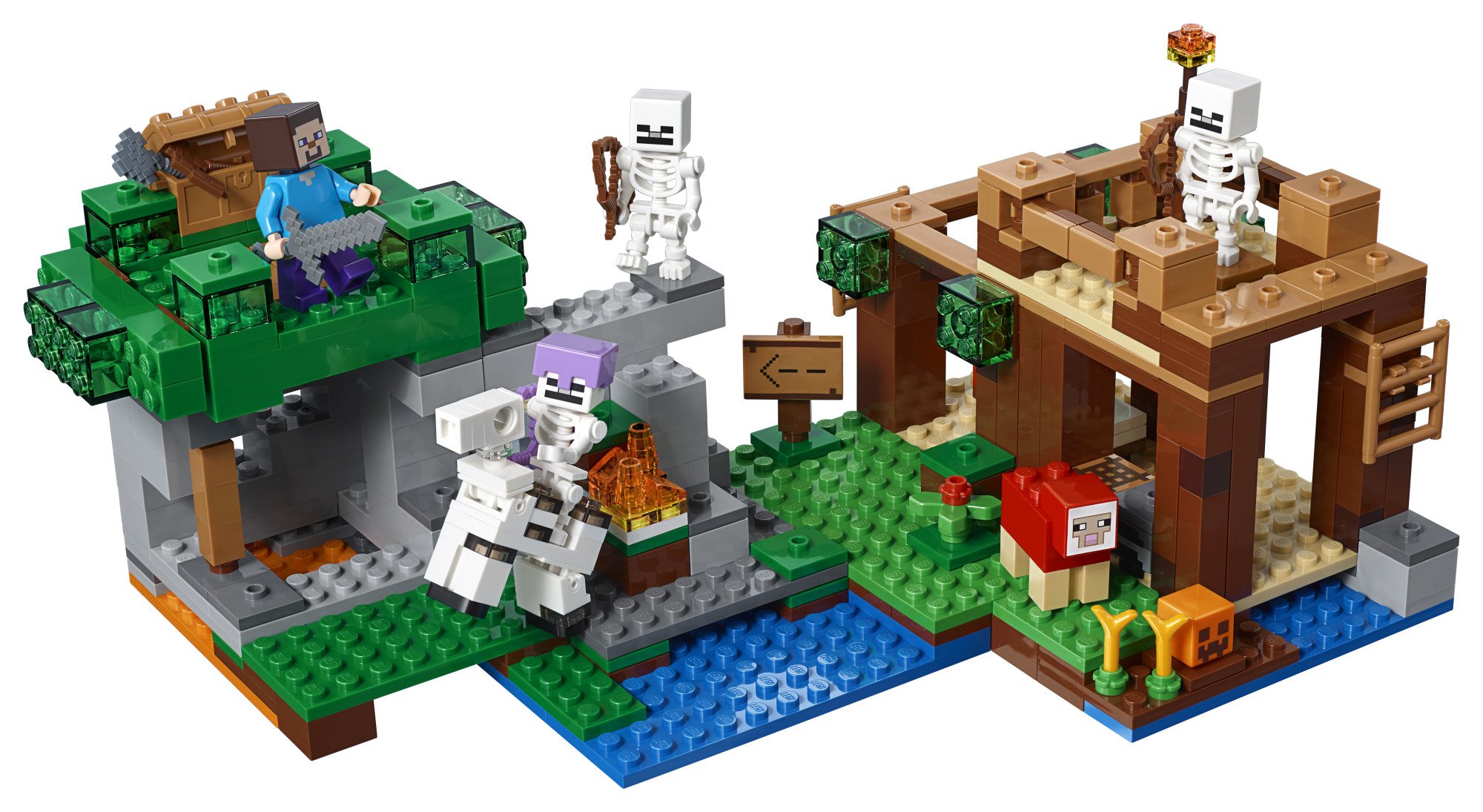 LEGO Minecraft The Skeleton Attack 21146 Building Kit (457 Pieces) - Creative Construction Toy for Kids, Perfect for Minecraft Fans and STEM Learning Playtime