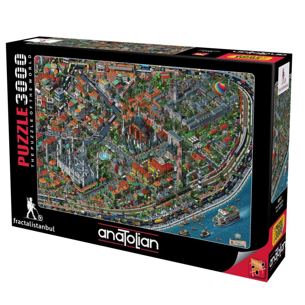 3000 Piece Jigsaw Puzzle - Anatolian Puzzle Fractal Istanbul Art #4913 | Challenging Adult Puzzle for Home Decor & Family Game Night