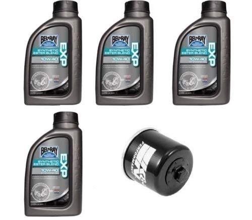 Bel Ray CBR600RR 2003-2016 Full Synthetic Motor Oil & Oil Filter Kit - High Performance Engine Protection for Honda Motorcycles