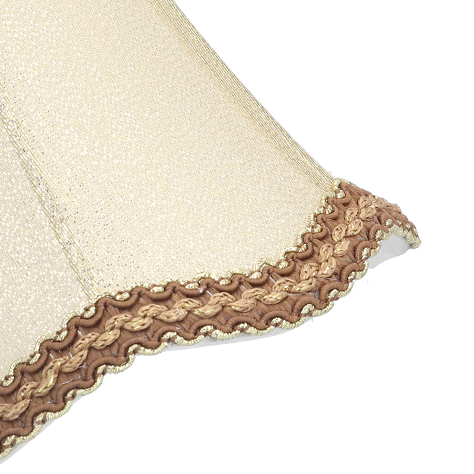 3-Pack Modern Clip-On Fabric Lampshades - 5.1x4.7x3.1 Inch Scalloped Bell Design for E14 Candle Bulbs - Elegant Chandelier & Table Lamp Shades for Bedroom, Hotel, KTV, Club & Hall Decor (Indoor Lighting)
