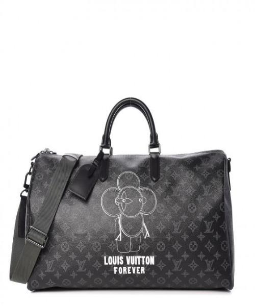 LV Vivienne Keepall Bandouliere 50 Monogram Eclipse Travel Duffle Bag - Stylish Carry-On Luggage for Business Trips & Weekend Getaways