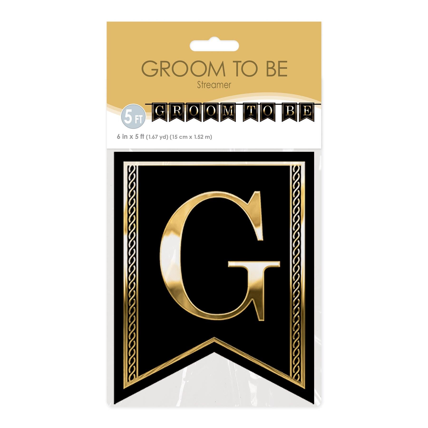 12 Pack Beistle Groom To Be Streamers - Wedding Party Decorations for Bachelor Party, Bridal Shower & Groom Celebration