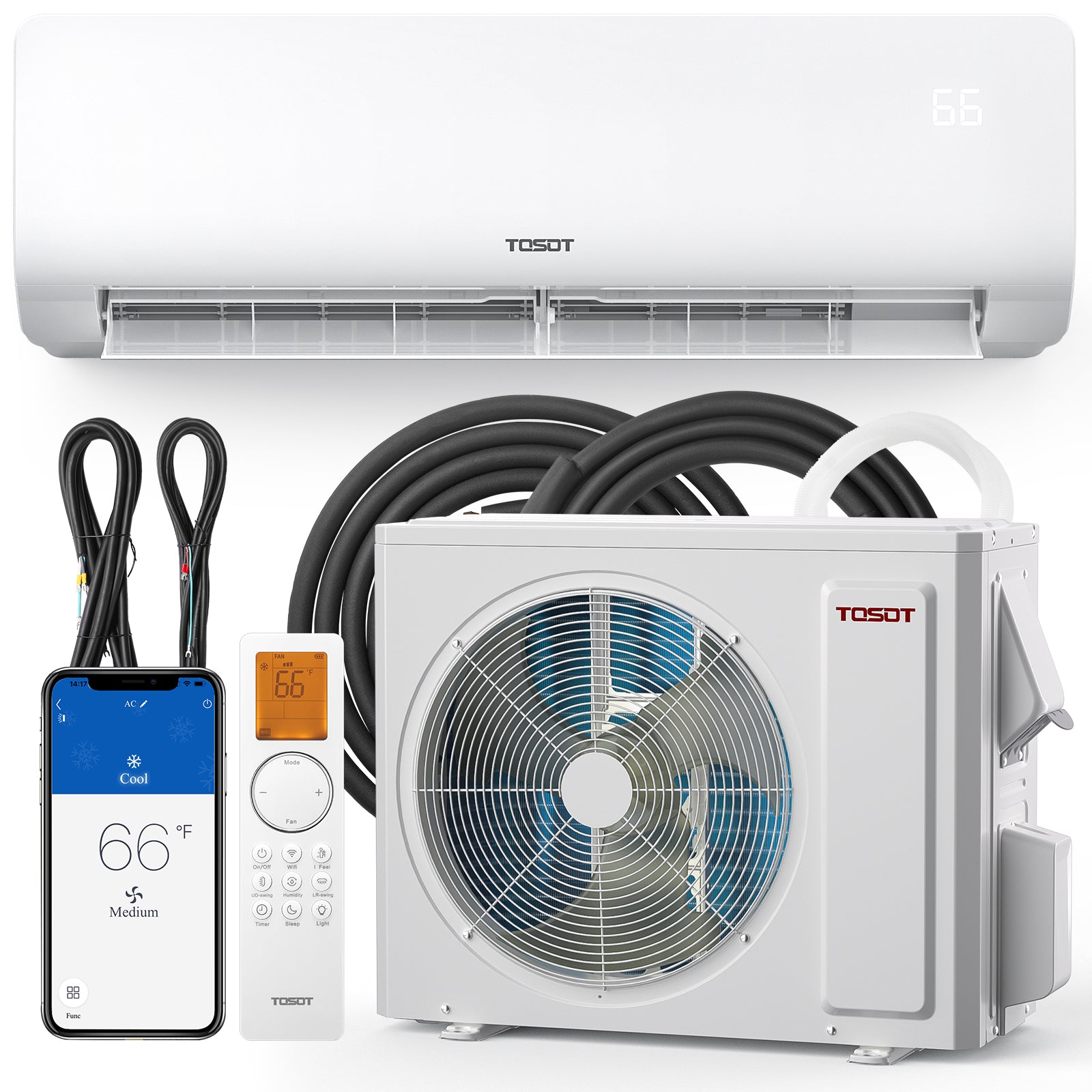 24,000 BTU Mini Split Heat Pump Air Conditioner 230V - Energy Efficient Ductless Cooling & Heating System for Home, Office, or Garage