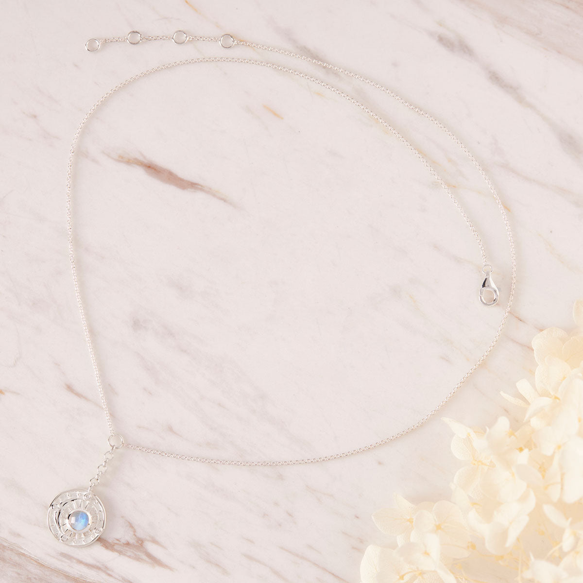 Moonstone Necklace - Celestial Amulet for Women | Healing Crystal Jewelry for Meditation, Yoga & Spiritual Protection
