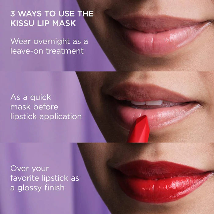 Tatcha The Kissu Lip Mask - Hydrating Overnight Lip Treatment for Dry & Chapped Lips - Perfect for Nighttime Skincare Routine & Winter Lip Care