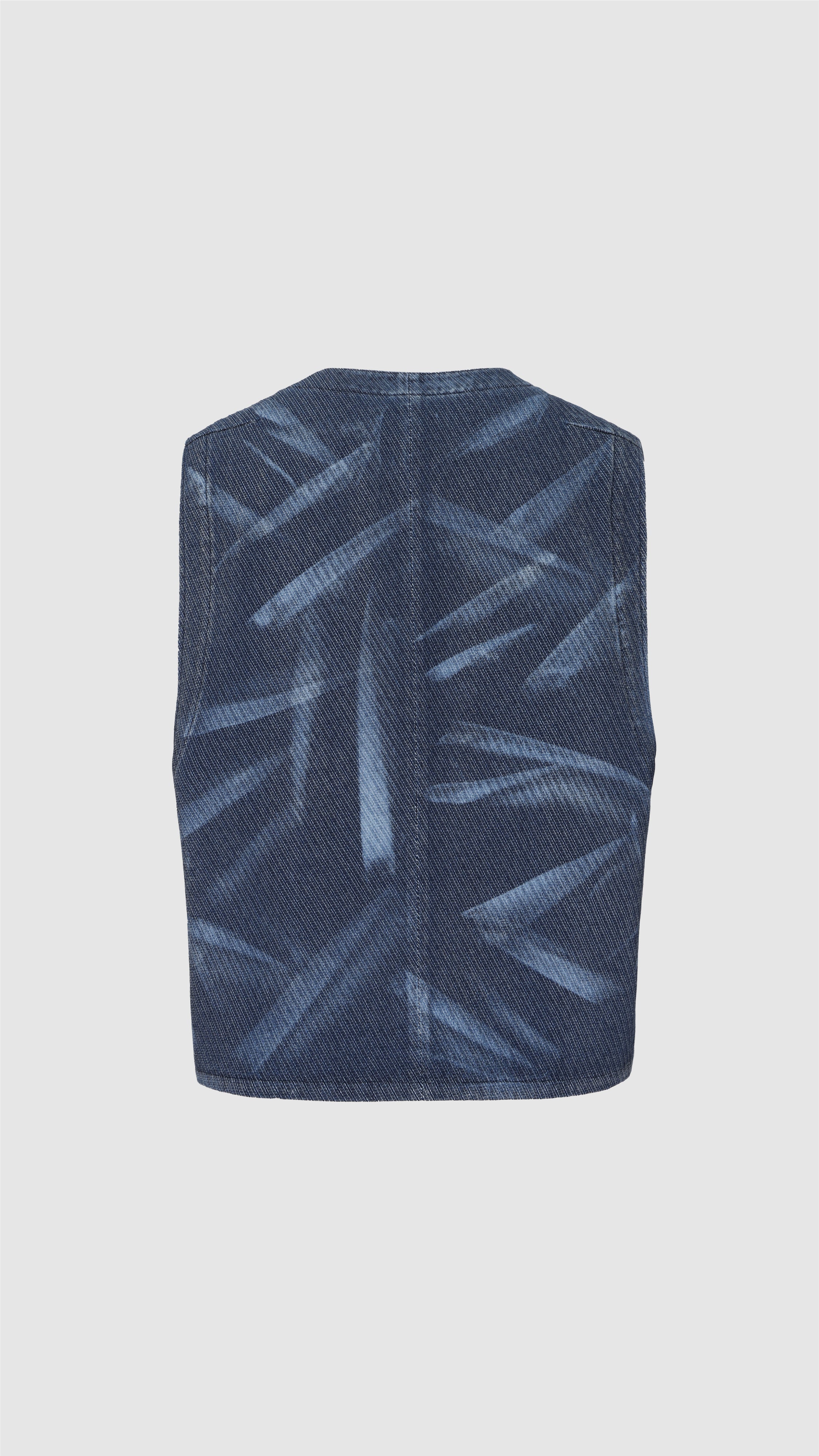 Stylish Indigo Cotton Polyester Jersey Waistcoat Vest for Men & Women | Comfortable Stretch Fabric | Perfect for Casual Wear, Office Outfits & Layering