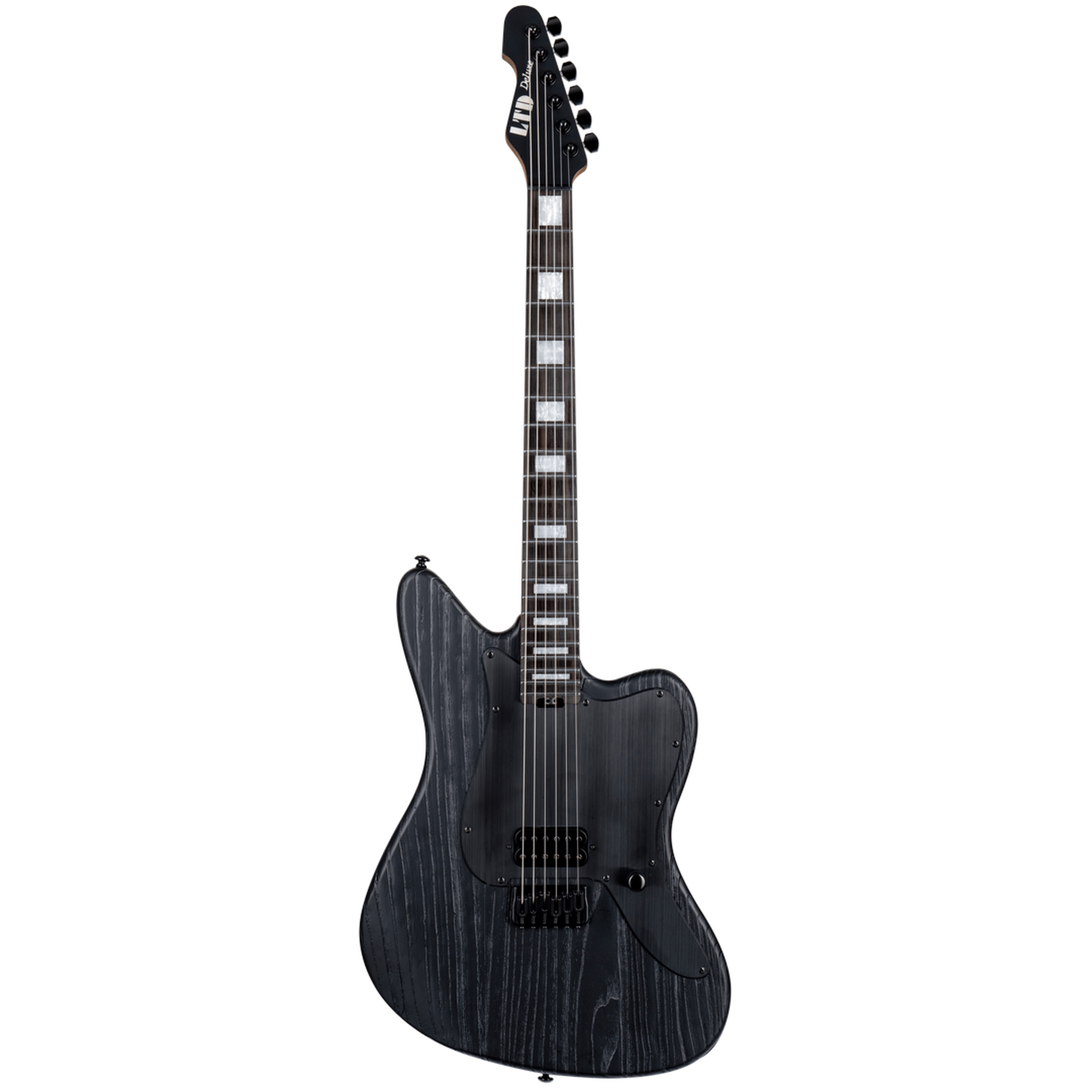 ESP LTD XJ-1 HT Electric Guitar - Black Blast Finish | Professional Solid-Body Guitar for Rock & Metal | Perfect for Stage Performances & Studio Recording
