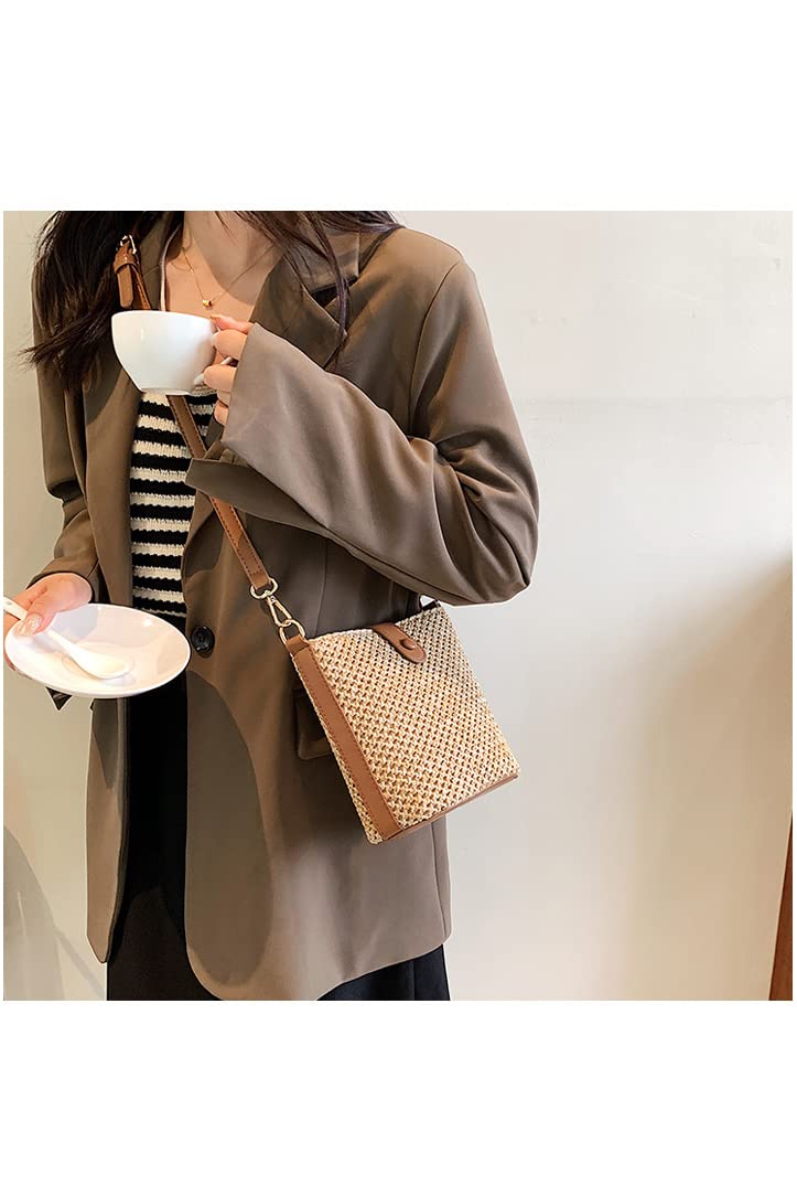 Ulisty Mini Woven Straw Bag - Women's Summer Beach Crossbody Purse for Outings