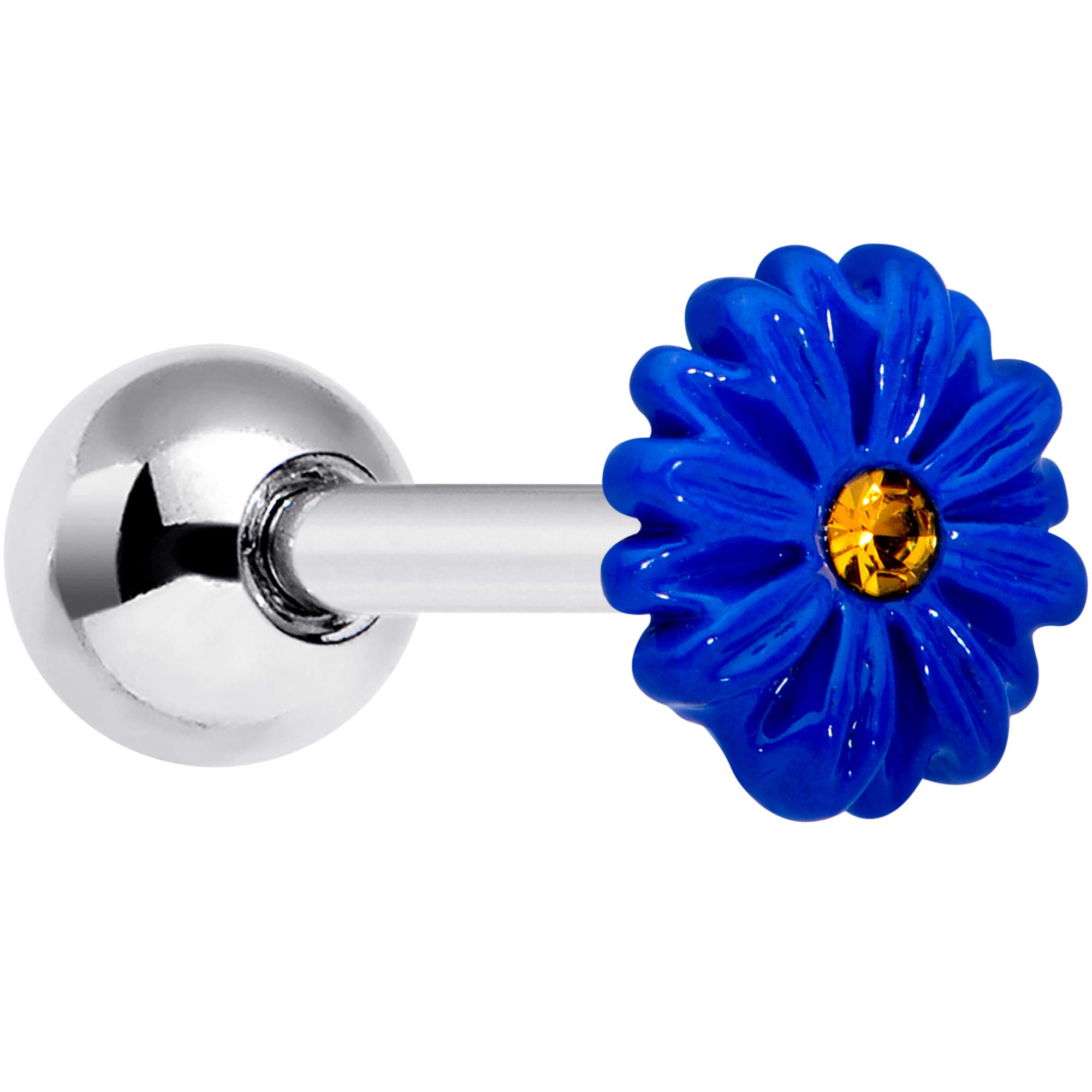 Body Candy 16G 316L Stainless Steel Sunflower Cartilage Earring - Helix, Tragus, Conch Piercing Jewelry - 1/4