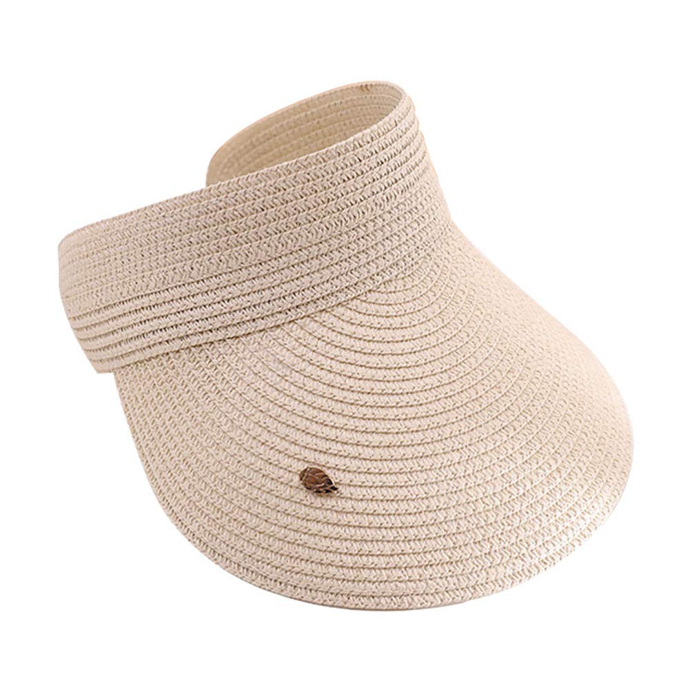 IMIKEYA Foldable Straw Sun Hat for Women - Wide Brim Beach Visor Cap, Summer Travel Bonnet with UPF Protection, Adjustable Chin Strap - Perfect for Golf, Beach, Outdoor Activities & Vacation Accessories