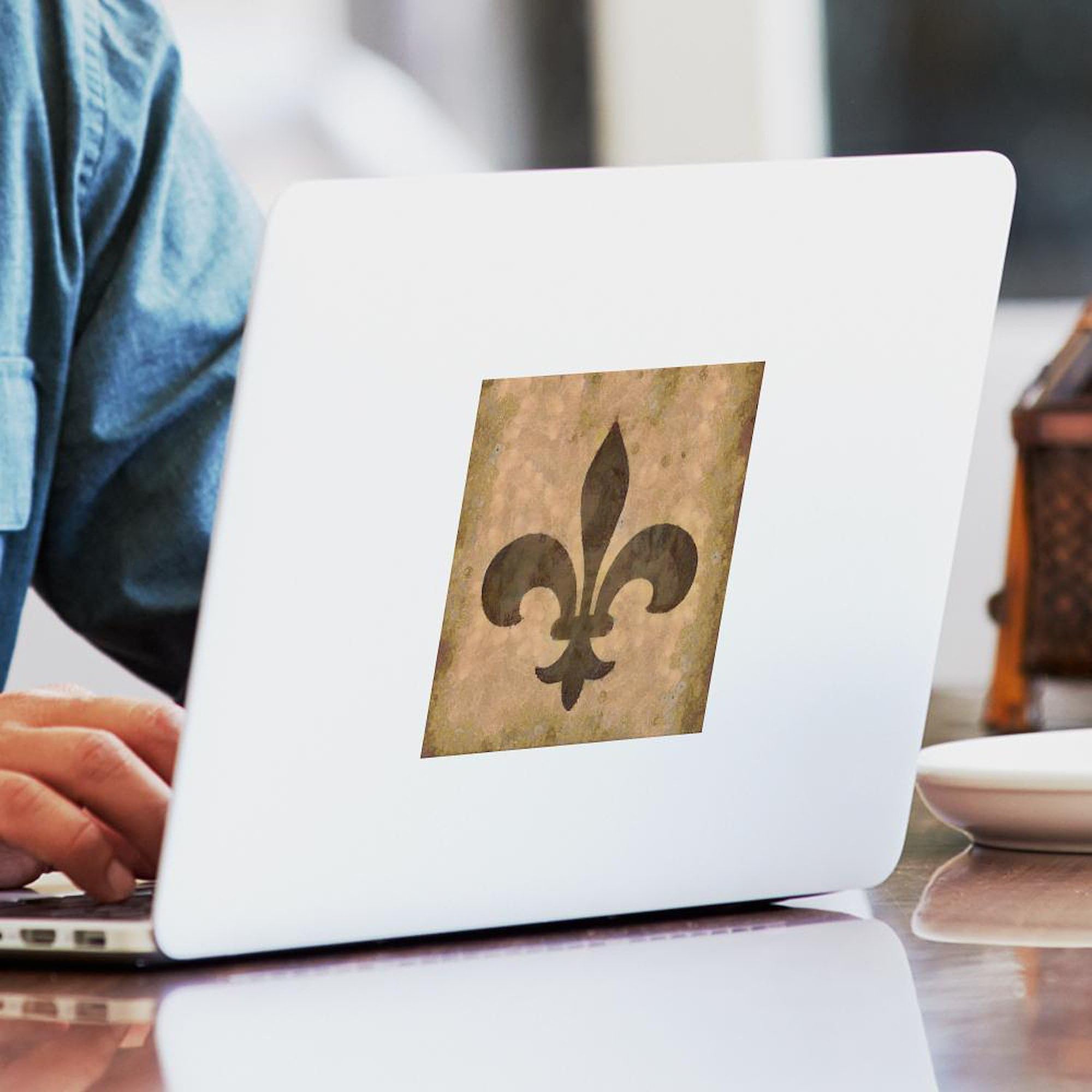 Fleur De Lis Square Sticker 3x3 Inch - Durable Vinyl Bumper Sticker for Cars, Laptops & Windows - Waterproof Decal for Outdoor Use - Perfect for Car Decor, Laptop Personalization & Home Window Art