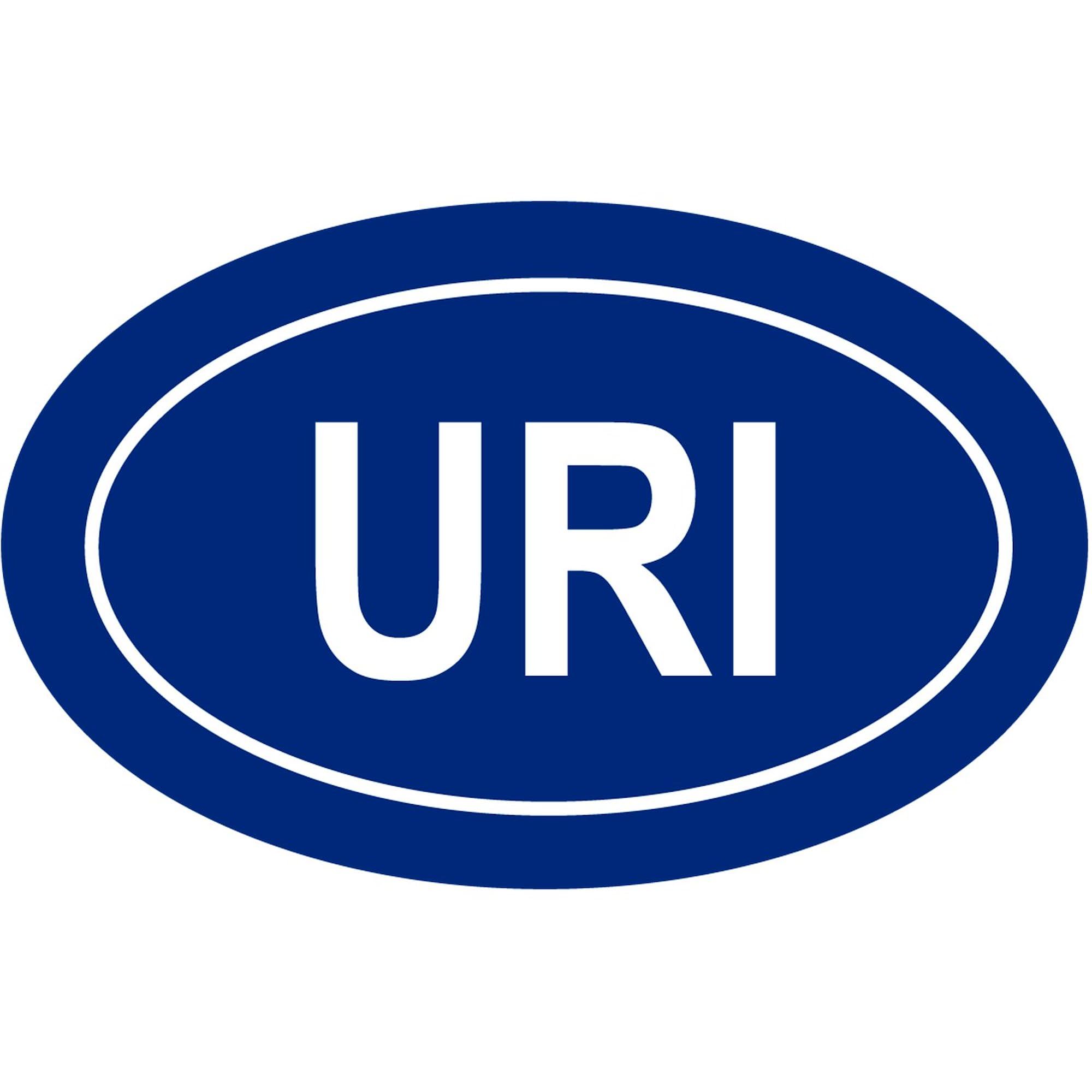 URI Oval Car Bumper Sticker - Durable Decal for Vehicles & Laptops