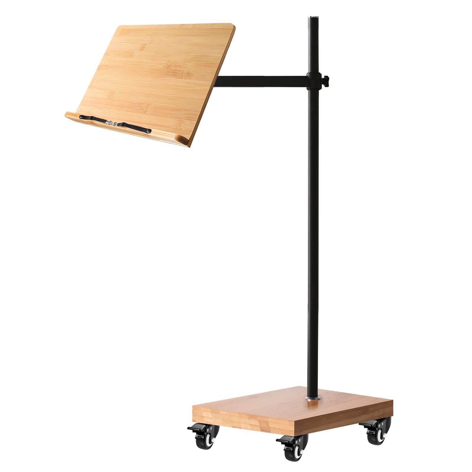 Adjustable Book Stand with Floor Stand - Hands-Free Reading Holder for Books, Tablets & Cookbooks - Perfect for Home, Office & Classroom Use