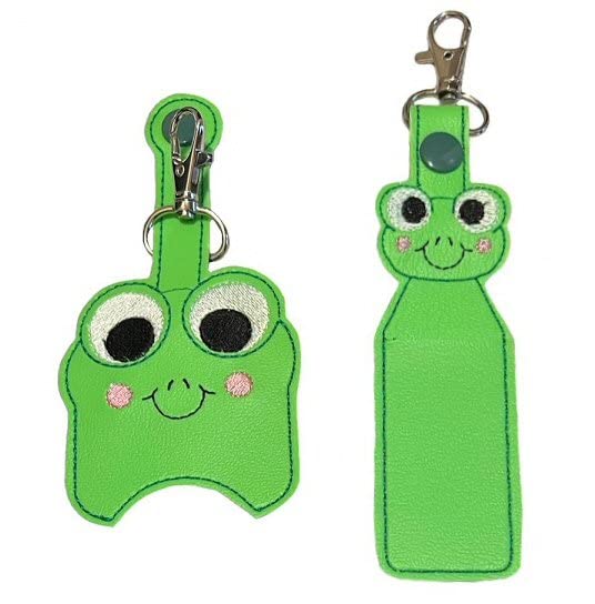 Frog Hand Sanitizer Holder & Lip Balm Holder - Cute Sanitizer Clip for Purse, Keychain, Backpack - Perfect for School, Office, Travel, and Daily Use