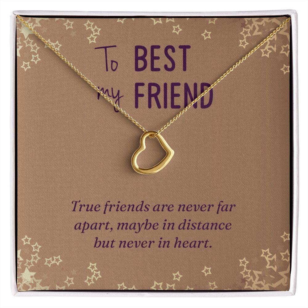 Best Friend Gifts for Women - Sterling Silver or 14K Gold Heart Necklace for Birthday, Christmas, Anniversary | Thoughtful Jewelry Gift for Her, Sister, BFF | Perfect for Everyday Wear & Special Occasions