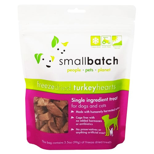 Freeze-Dried Single Ingredient Turkey Heart Treats for Dogs & Cats - Small Batch, All-Natural Pet Snacks - Perfect for Training, Rewards & Dental Health
