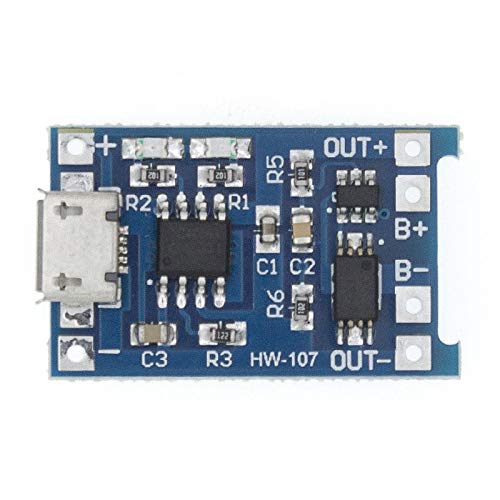 100Pcs TP4056 5V 1A Micro USB 18650 Lithium Battery Charger Module with Dual Protection - Perfect for DIY Electronics, Power Banks, and Solar Projects