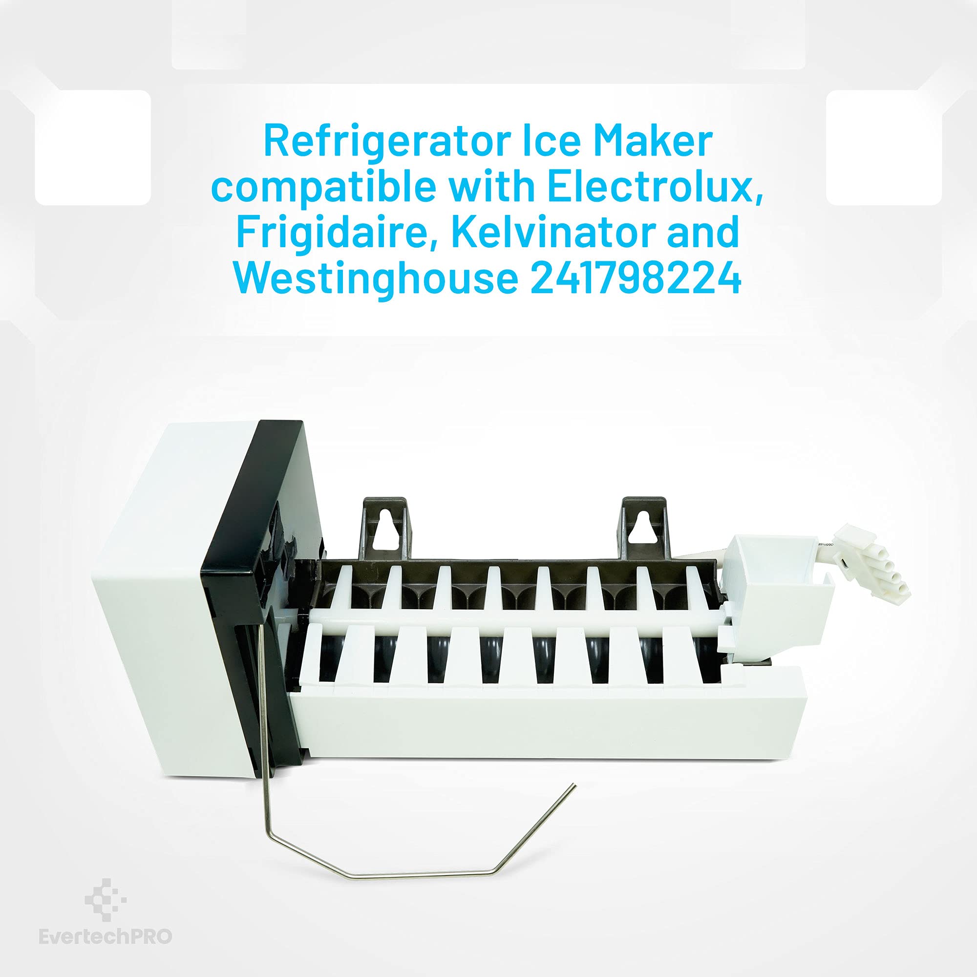Frigidaire Icemaker with Cover Replacement - Compatible with Models 241798201, 241642501, 5304445222, 5304456669 - Perfect for Refrigerator Repair and Ice Production