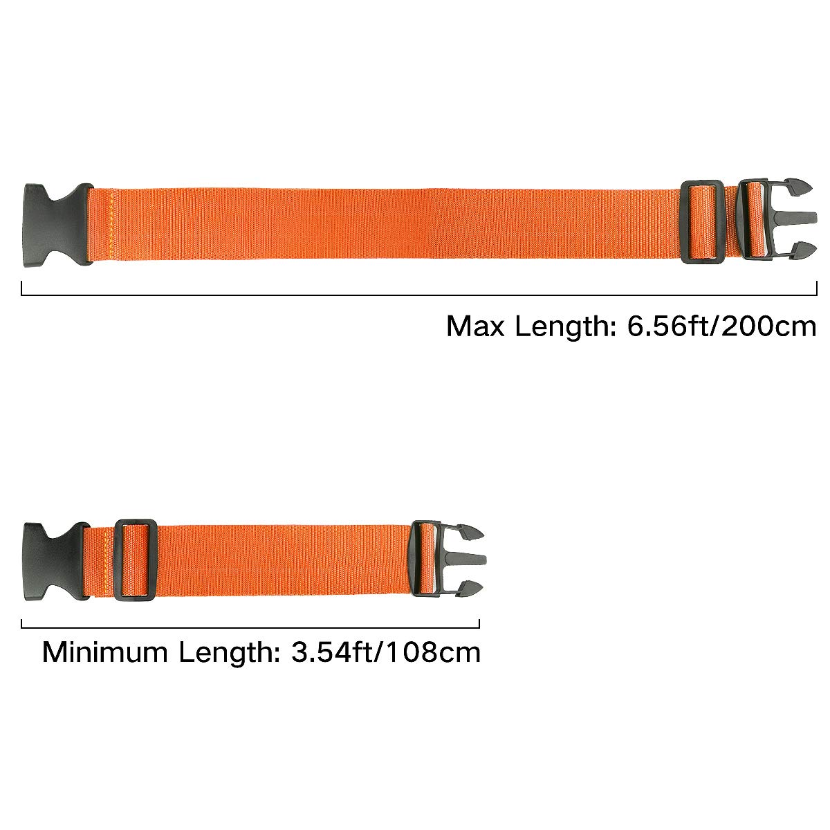 TSA Approved Luggage Straps - 4 Pack (6.56 ft) Suitcase Belt for Carry-On Bags | Travel Essentials & Accessories | Perfect Gift for Frequent Flyers | Secure Your Suitcase During Air Travel
