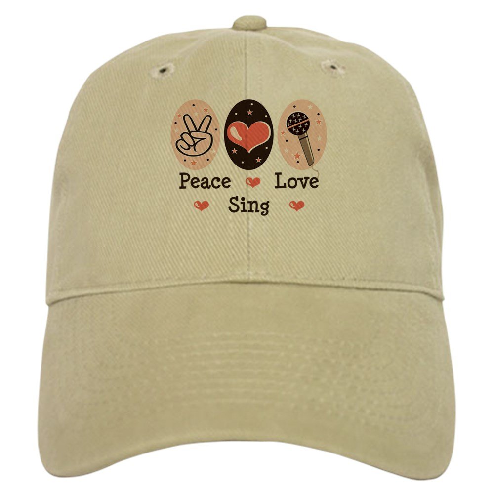 Peace Love Sing Baseball Cap - Stylish Hat for Music Lovers