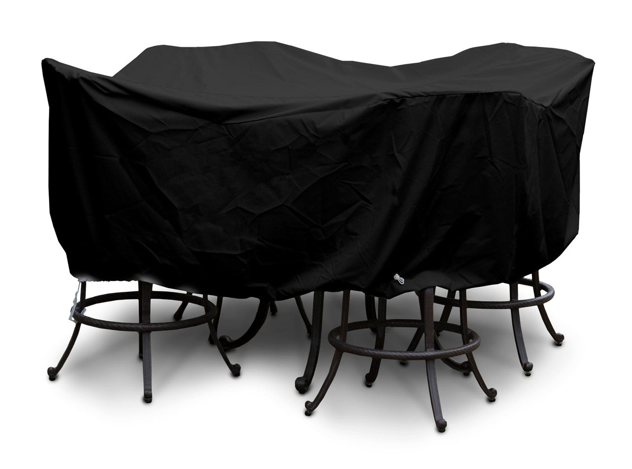 KoverRoos® MAX Bar Set Cover with Umbrella Hole - Waterproof Outdoor Patio Furniture Cover for Table and Chairs - Perfect for Backyard, Deck, and Garden Protection