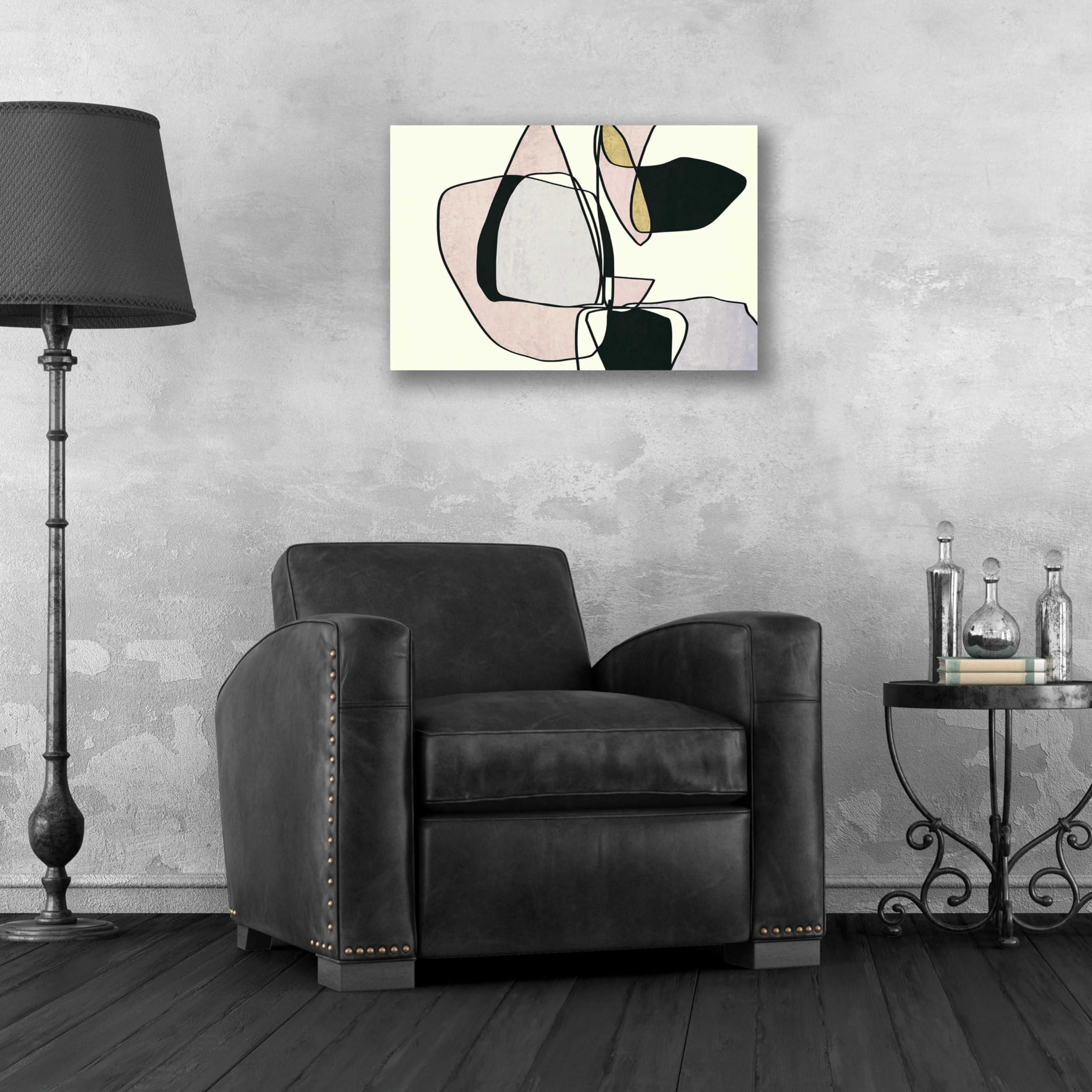 Abstract Line Art 15 by Irena Orlov - Modern Acrylic Glass Wall Decor 24x16 Inches - Contemporary Home & Office Artwork for Living Room, Bedroom or Workspace