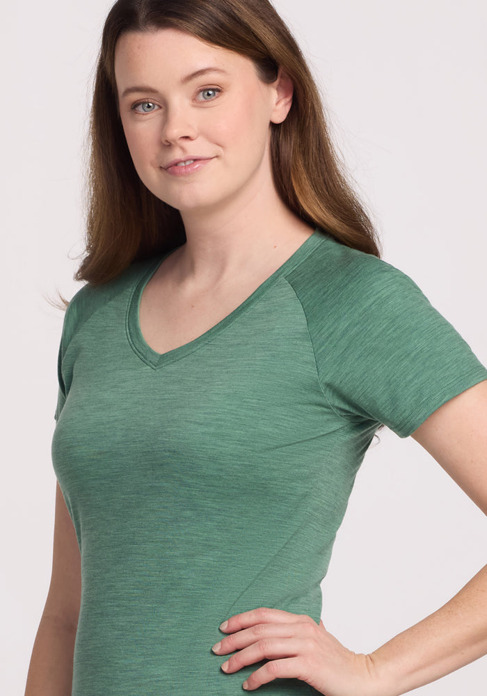 Mia V Neck Blouse in Sea Mist - Elegant Women's Casual Top for Work & Date Night | Perfect for Office, Party & Everyday Wear
