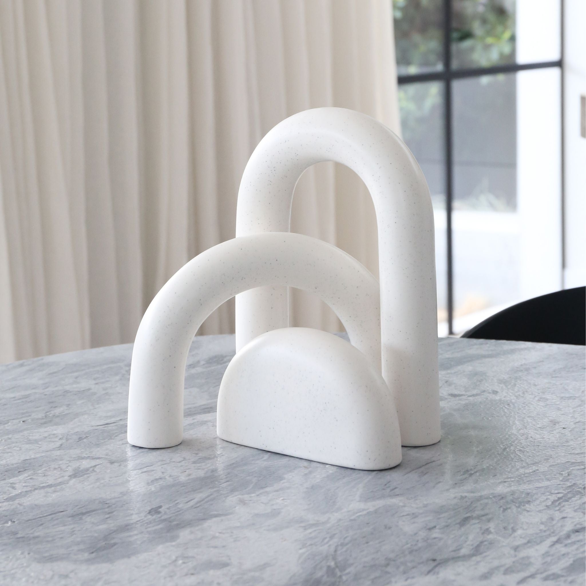 KRISTINA DAM STUDIO Cupola Sculpture - Minimalist Off White Home Decor for Living Room, Bedroom & Office | Modern Nordic Design Art Piece