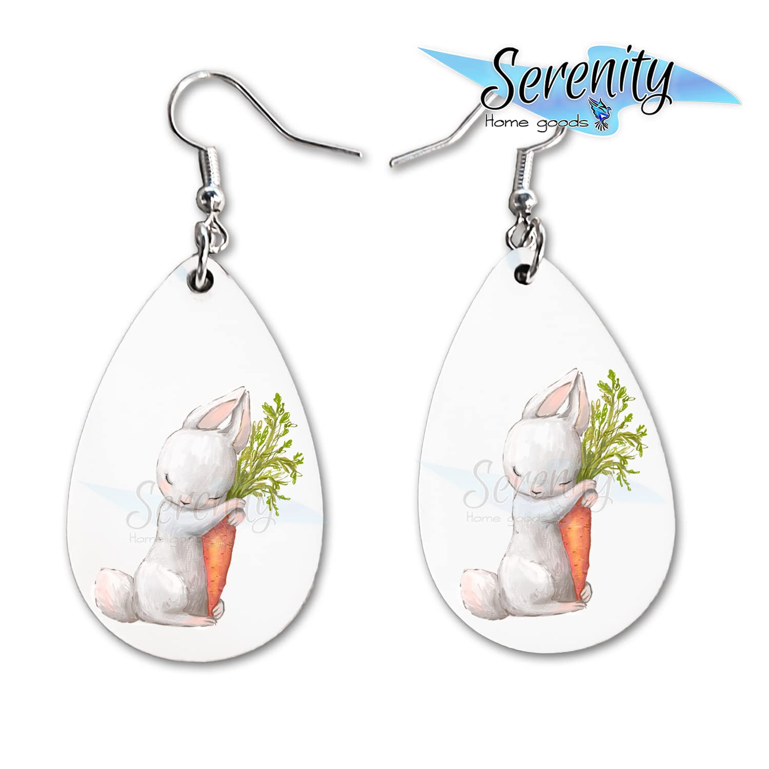 Easter Bunny Egg Dangle Earrings Set for Women - Cute Spring Holiday Jewelry Gifts - Double Sided Printed Fashion Earrings - Perfect for Easter Sunday, Passover & Spring Parties - Adorable Gift for Girlfriend, Wife & Teens