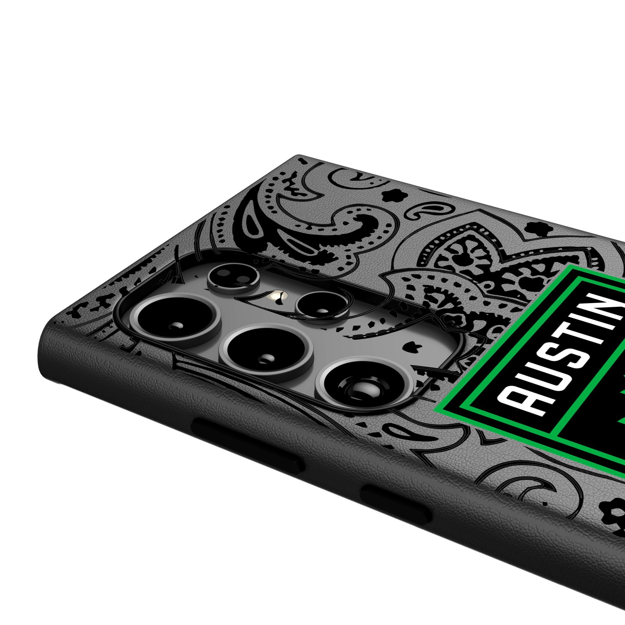 Austin FC Paisley MagSafe Compatible Phone Case for Samsung Galaxy S23/S22/S21 - Perfect for Soccer Fans & Game Day Protection