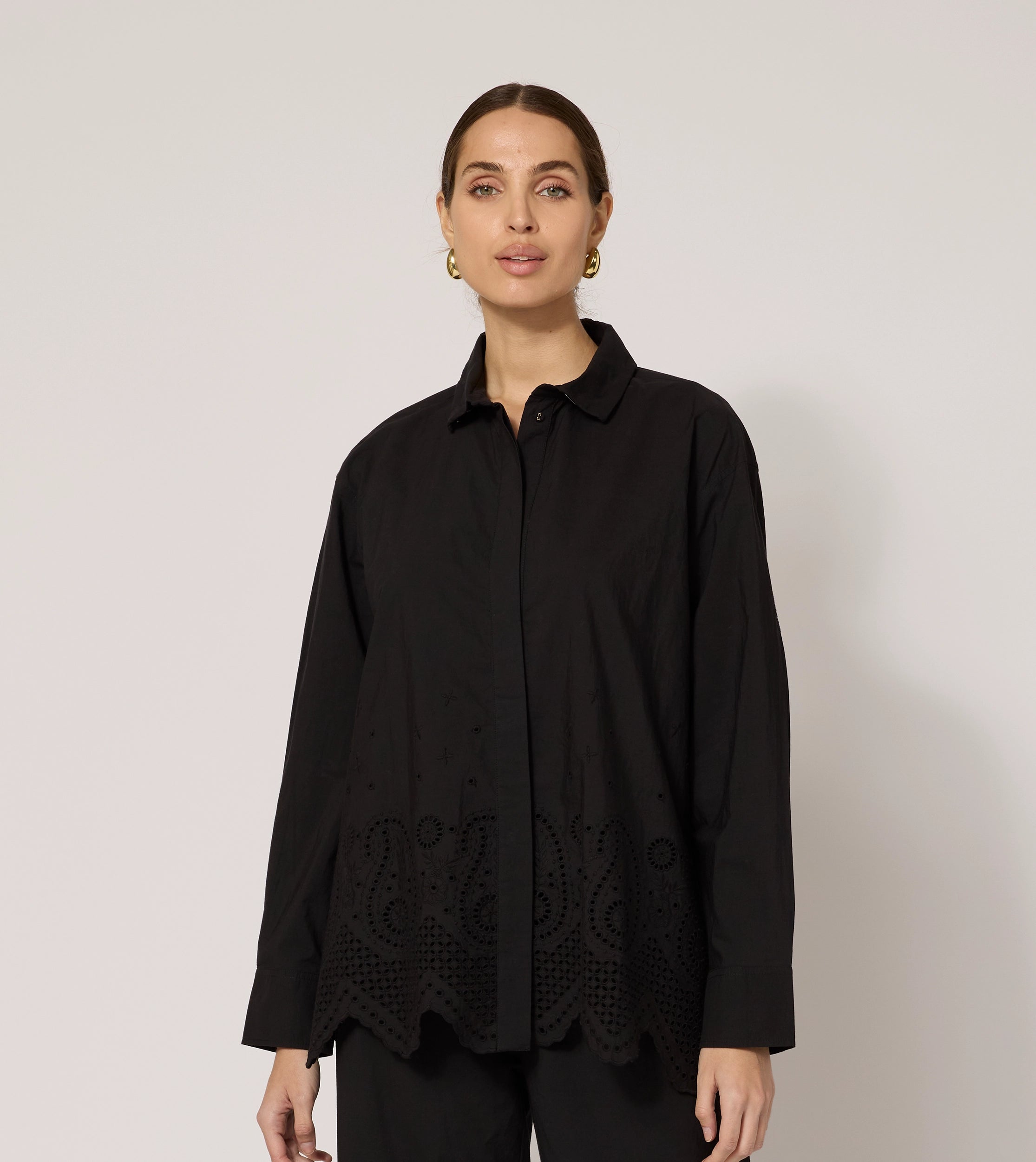 Trisha Blouse Women's Elegant Black Top - Perfect for Office Wear, Date Night & Casual Outfits