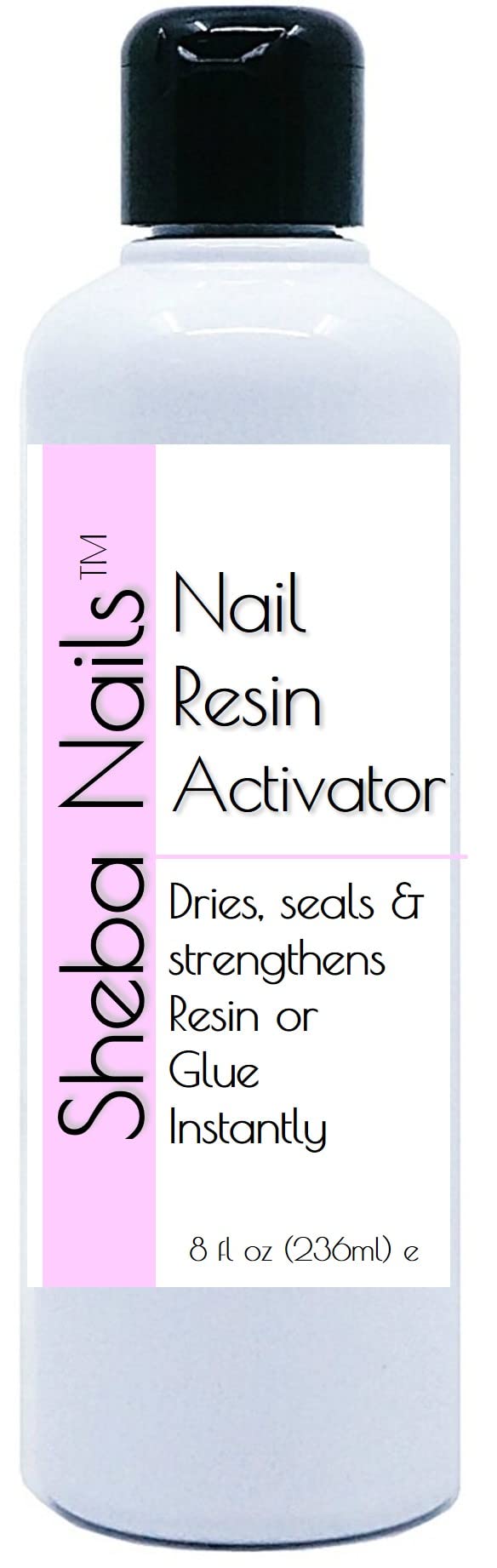 SHEBA NAILS Resin Activator 8oz Refill - Strawberry Scented Nail Enhancement Solution for Stronger, Long-Lasting Acrylic & Dip Powder Nails - Perfect for Salon Professionals & DIY Manicures at Home