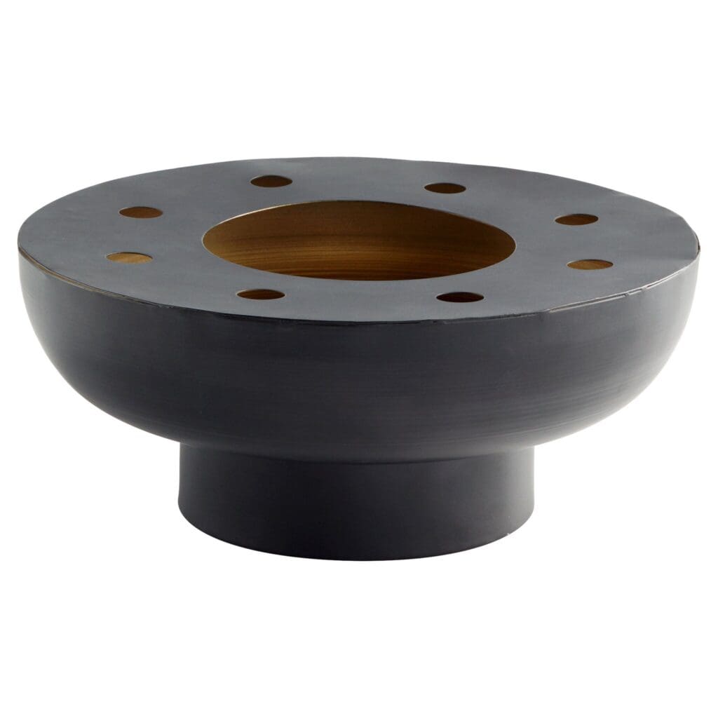 Cyan Design 11520 Naktis Bowl - Elegant Black and Brass Decorative Bowl for Home Decor, Centerpiece, Tabletop Display, and Gift Giving