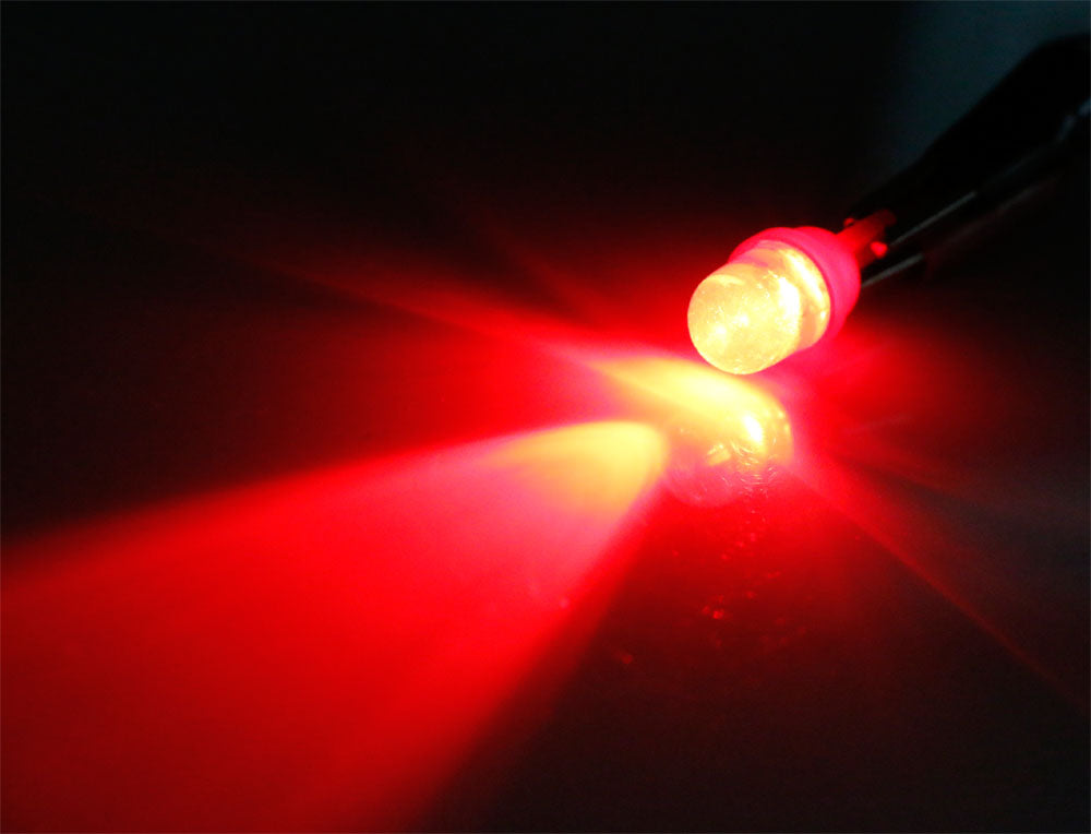 10 Pack Red LED Bulbs 168 175 194 2825 W5W T10 - Super Bright Car Interior Lights for Dome, Map, License Plate & Dashboard Lighting