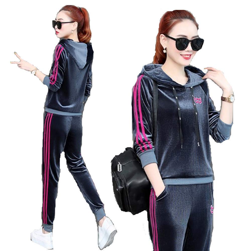 2019 New Women's Fleece Sport Suits Long Sleeve Tracksuit Jogging Set Top + Pants - Perfect for Running, Gym Workouts & Casual Wear