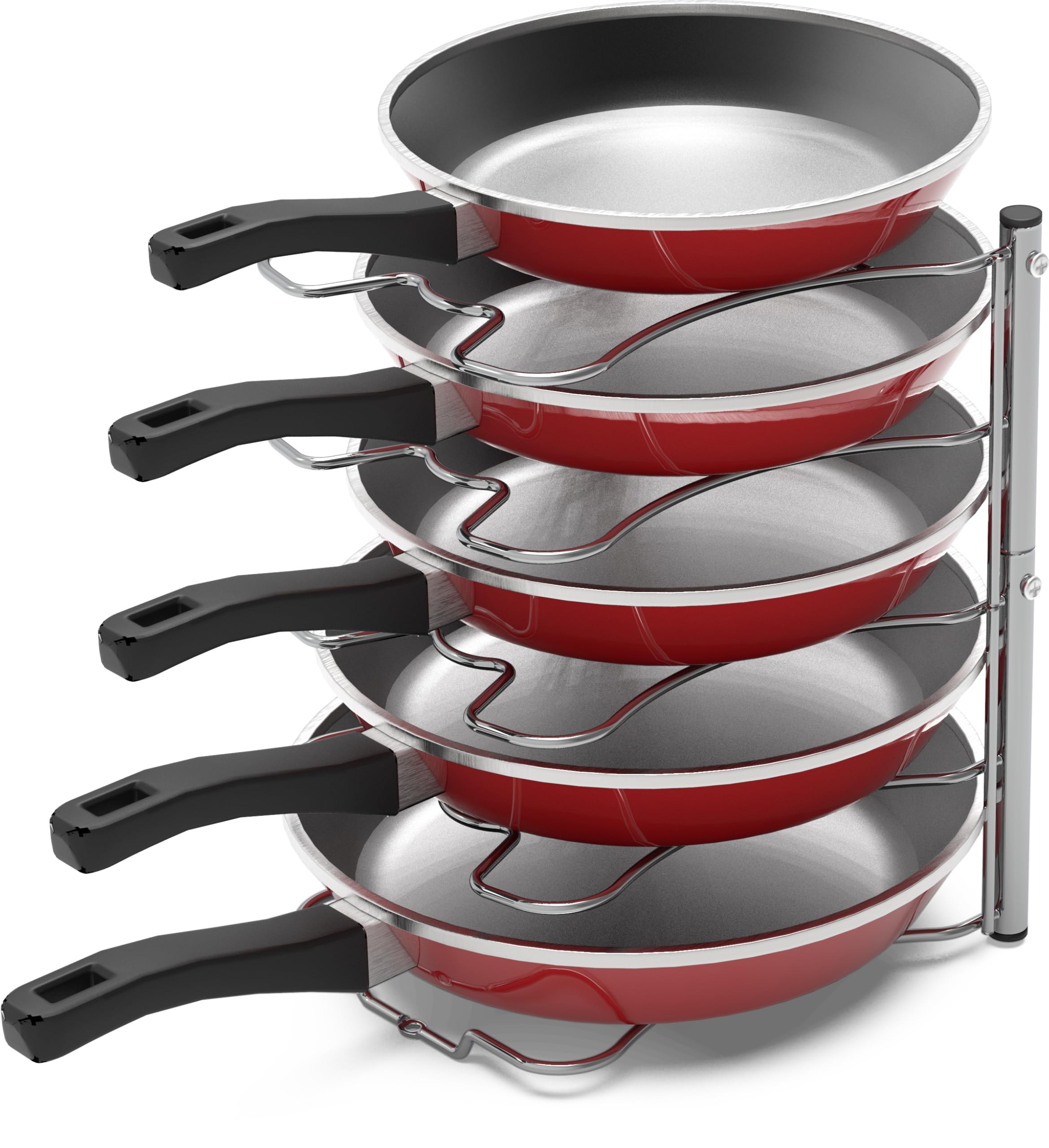 Stainless Steel Cabinet Pantry Organizer for Pots & Pans - Space Saving Kitchen Storage Rack - Perfect for Small Kitchens, RVs & Camping Gear Organization