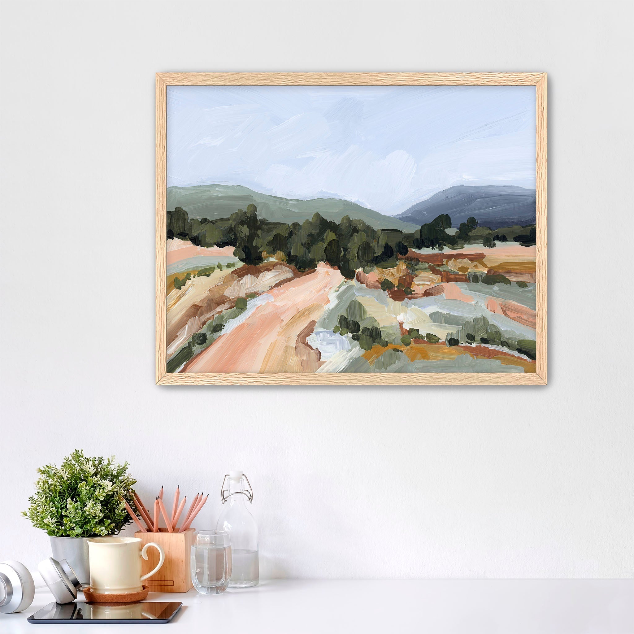 Heart of the Mountains Wall Art Print - Nature Landscape Painting for Home & Office Decor - Perfect for Living Room, Bedroom or Office Wall Decor