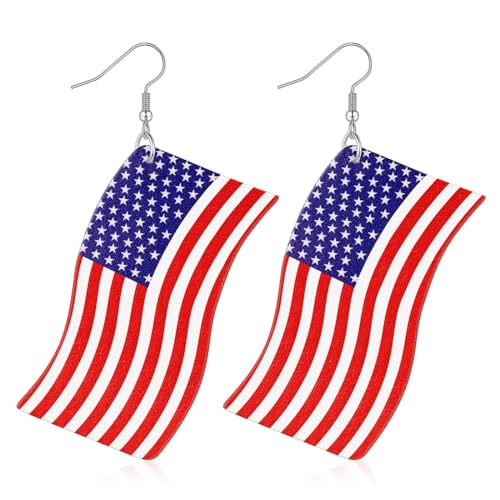 American Flag Earring