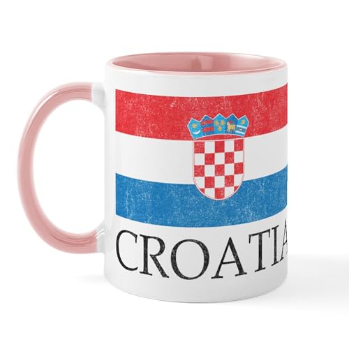White/Pink Inside - Vintage Croatia Mug