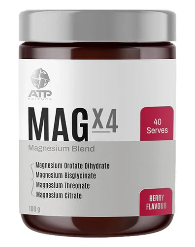 ATP Science Magx4 Magnesium Supplement for Muscle Recovery, Sleep & Stress Relief - Supports Energy & Relaxation - Ideal for Athletes, Fitness Enthusiasts & Busy Professionals